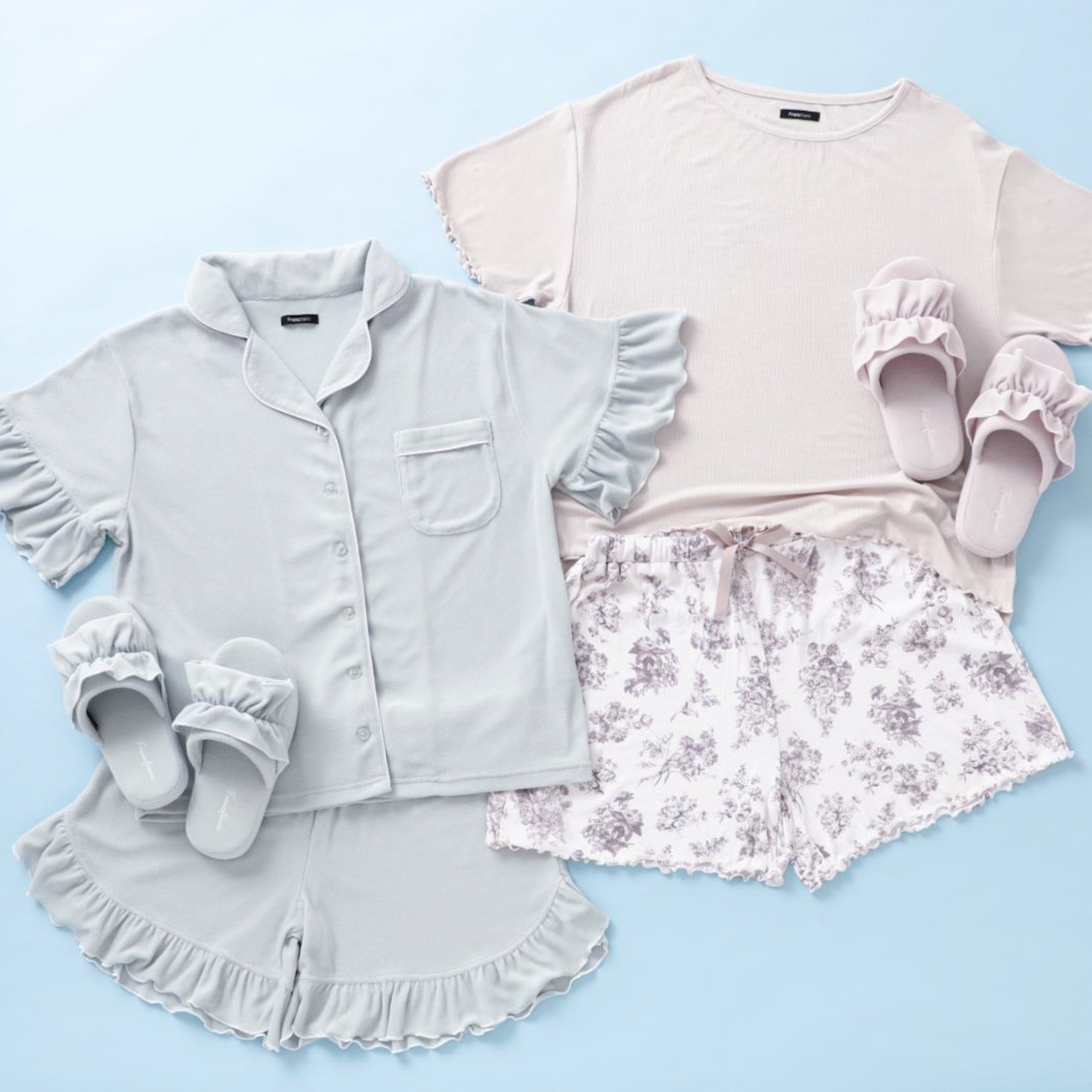 Franc franc ルームウェア Francfranc パジャマ ルームウェア ヒアルロン酸加工 ロゴ刺繍