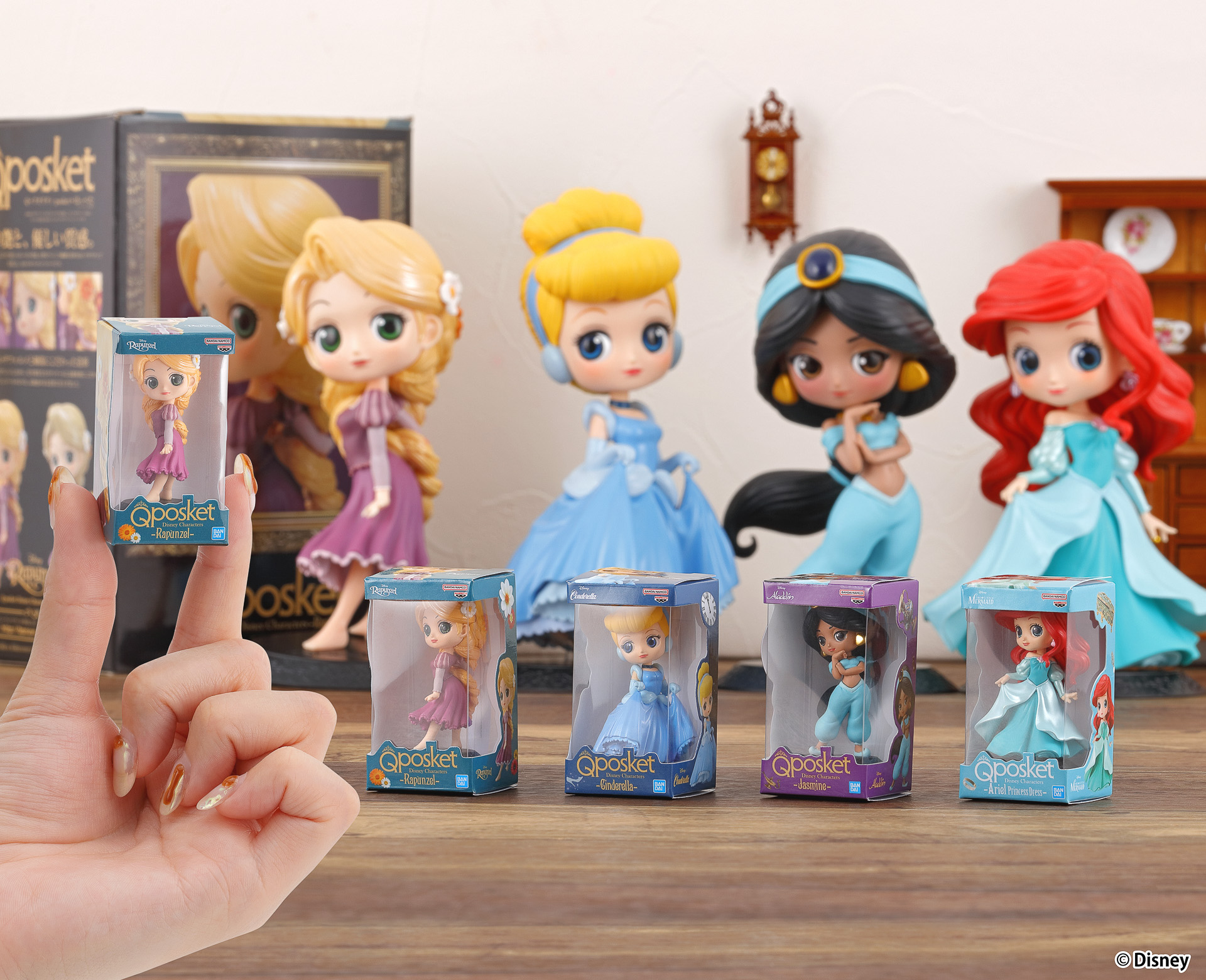 ディズニープリンセスのQ posketがミニチュアサイズに！ 全4種のカプセルトイで登場 - トラベル Watch