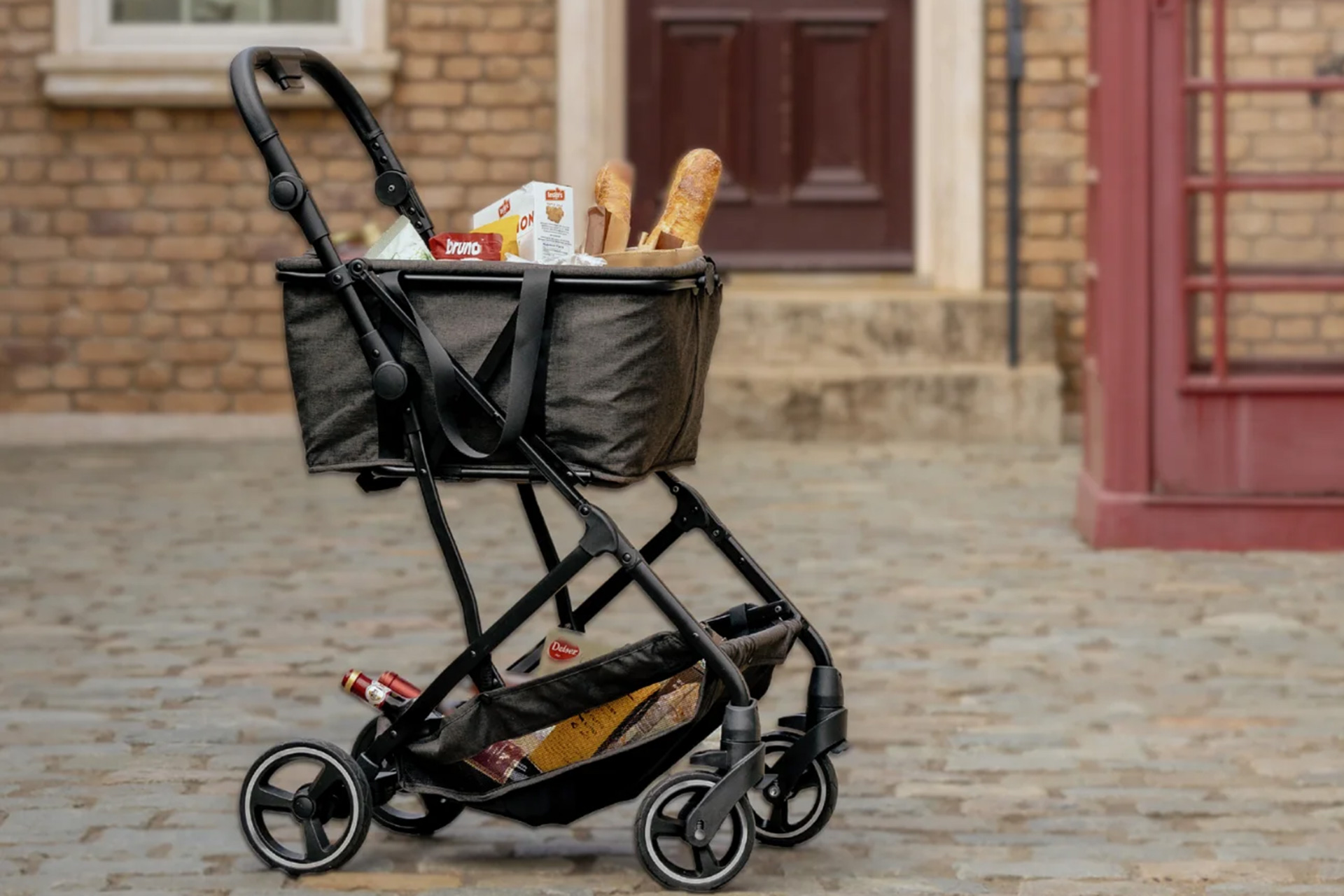 ワンタッチで折りたためるマイカート「EcoCaエクセラ」。積載量35kgで