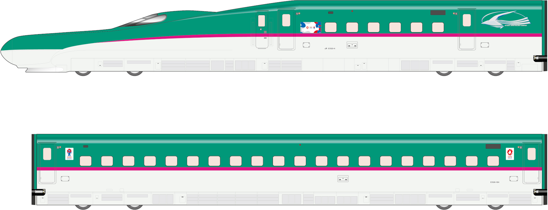 JR東日本、大阪・関西万博ラッピングE5系新幹線/山手線ADトレイン運行