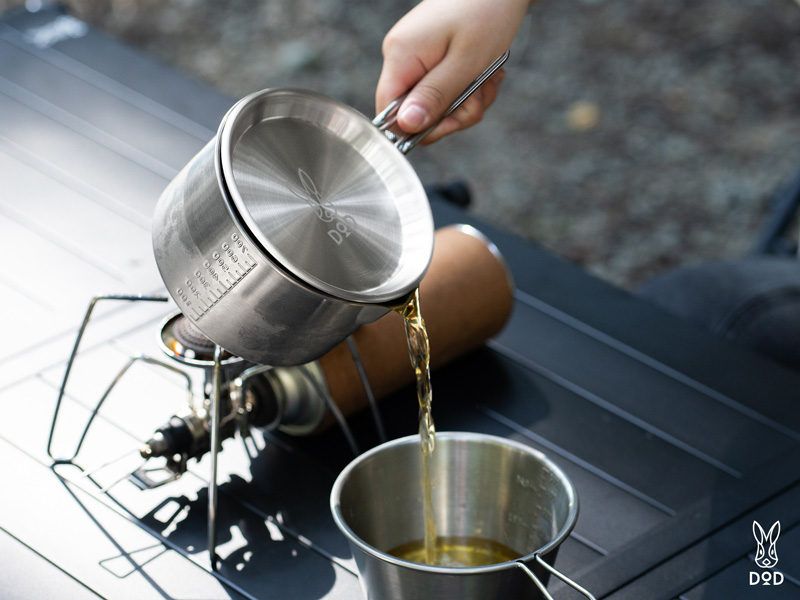 ビーズ、シェラカップを最大8個収納できる広口ケトル - トラベル Watch