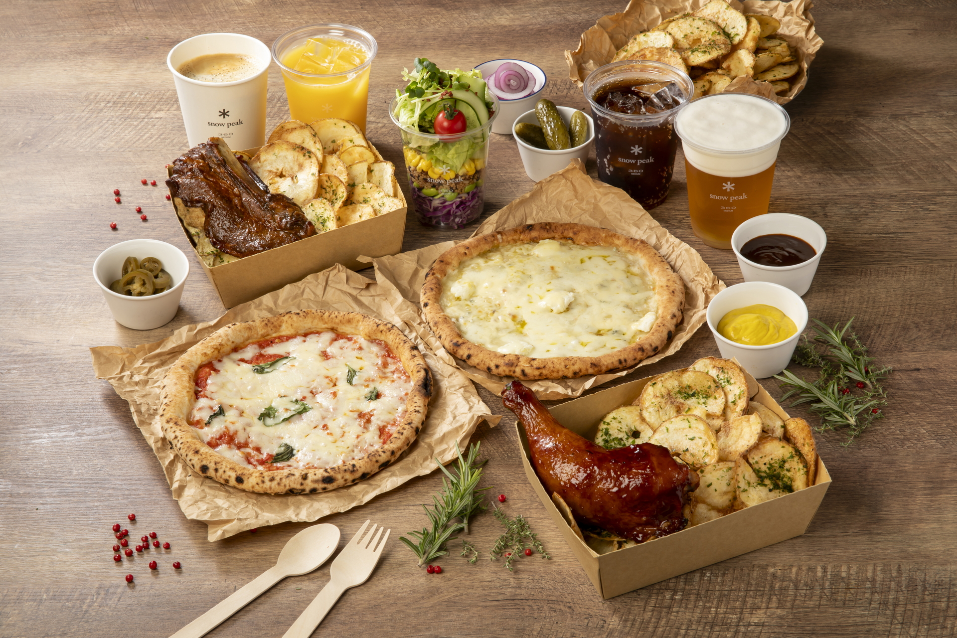 スノーピーク、テイクアウト専門店「BBQ＆Pizza 長崎スタジアムシティ