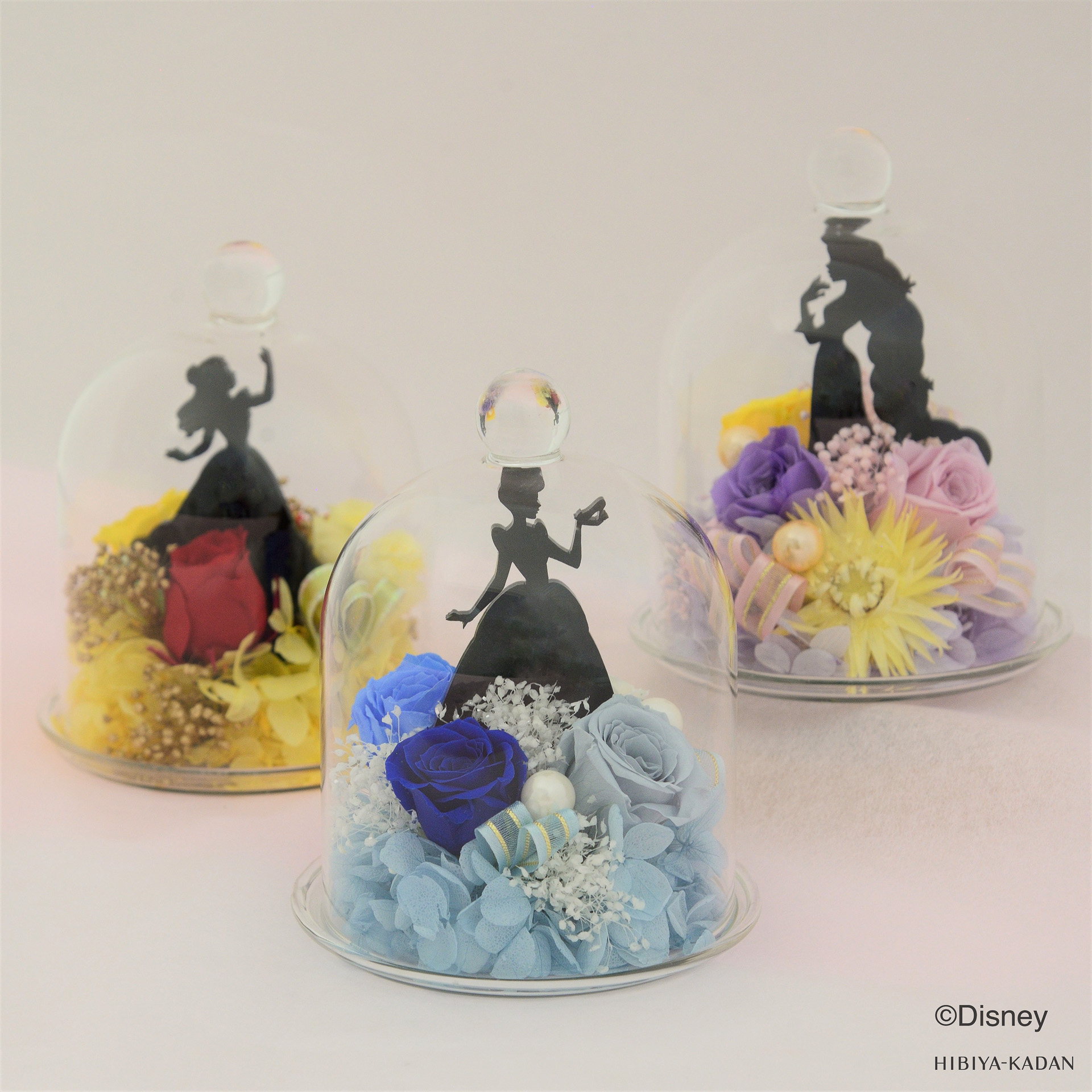 ディズニープリンセスのプリザーブドフラワーが日比谷花壇から。春の