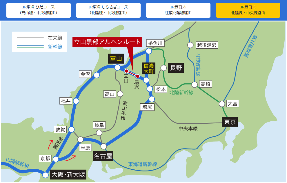 専用ページ 立山アルペンフリー切符＆信濃大町→名古屋市内帰りの切符のセット15日