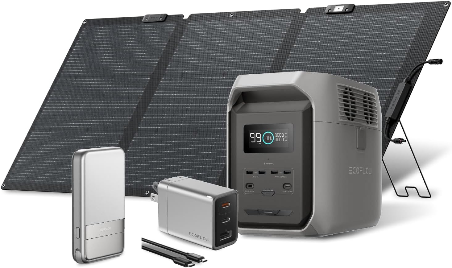 EcoFlowの1500Whポータブル電源最新モデルとソーラーパネルのセットが