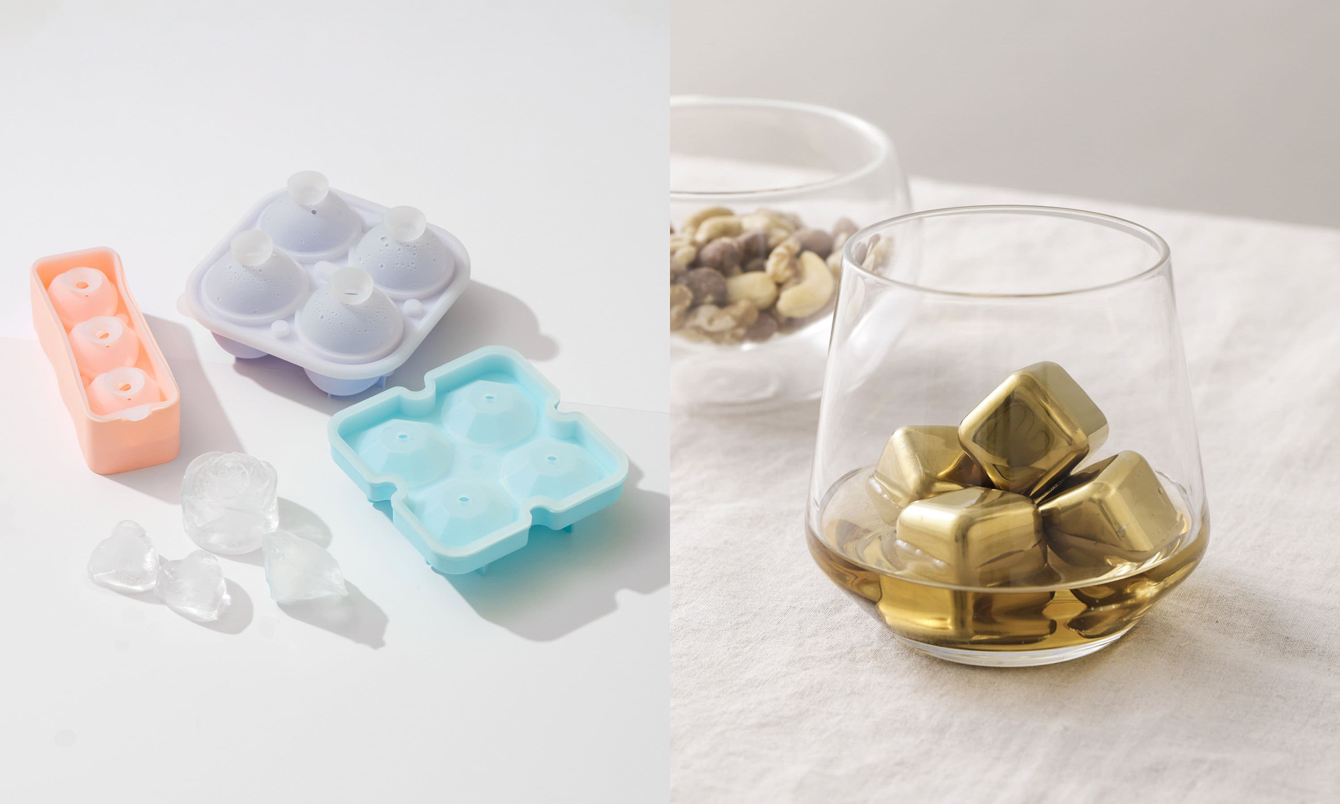 3COINS、溶けない氷「ステンレスアイスキューブ」。バラ/ハート/ダイヤ