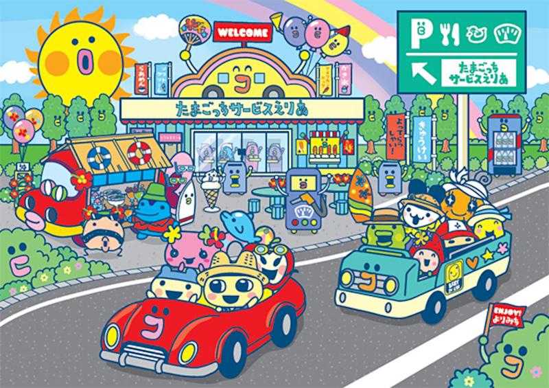 高速道路のSA・PAで「たまごっち」コラボ企画。スタンプを集めると