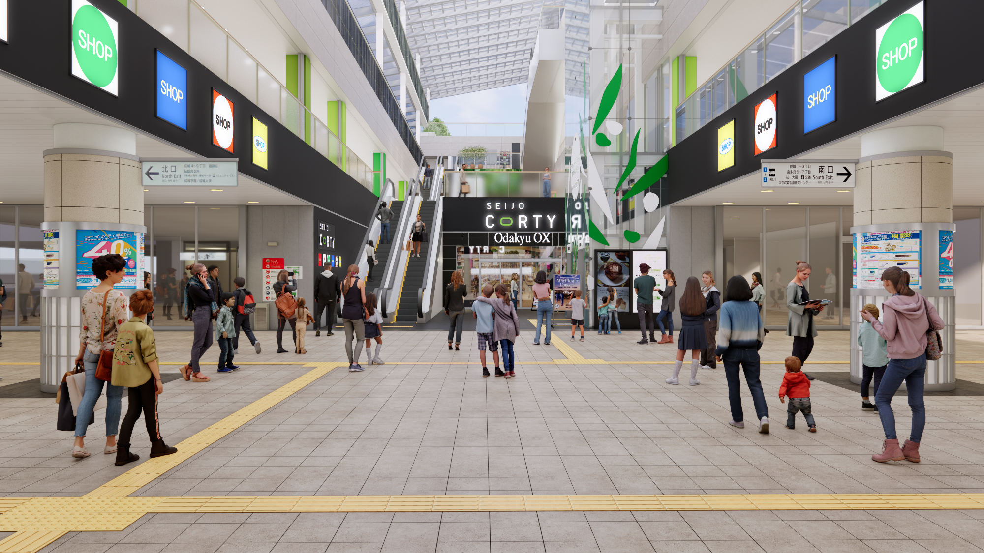 成城学園前駅直結「成城コルティ」リニューアル。2階にカルディ、JINS 