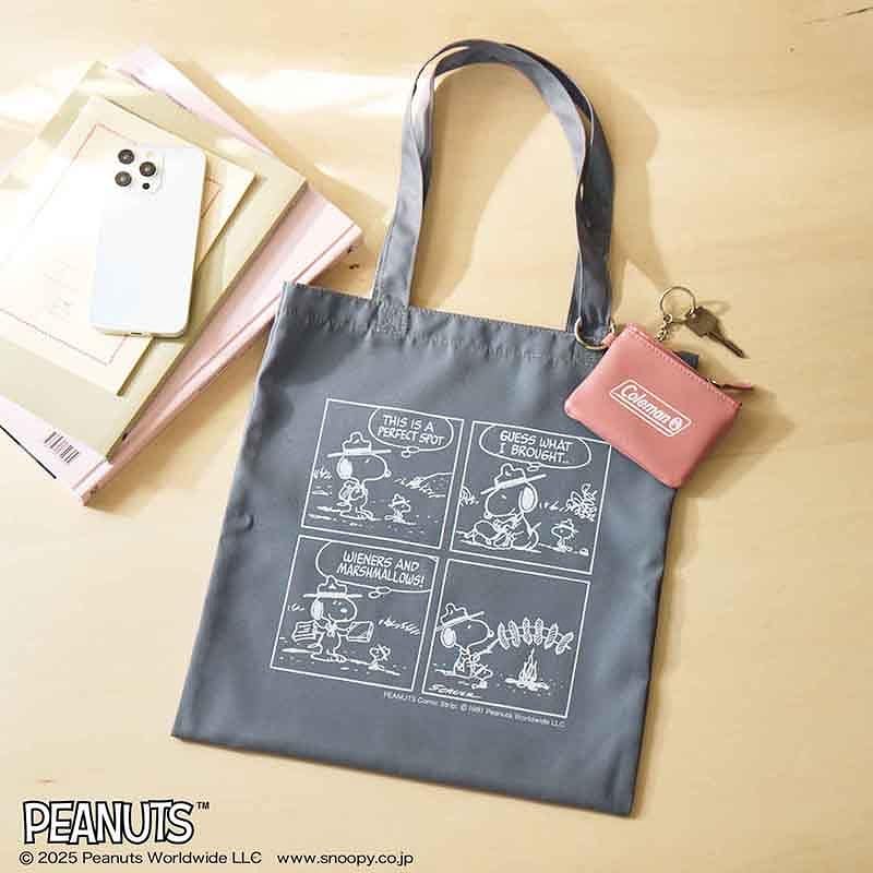 付録はコールマン×スヌーピーのコインケース付きトート。リンネル10月