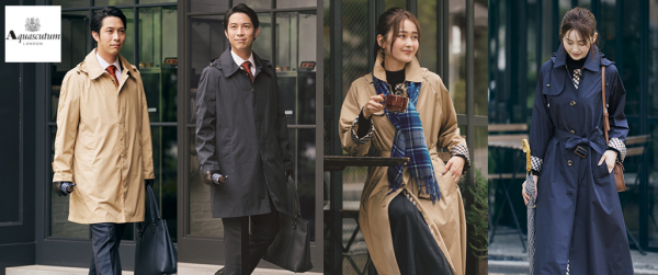 新品【アクアスキュータム】NEWデザイン レインコート フード脱着可 M-L 新品【アクアスキュータム】NEWデザイン レインコート フード脱着可