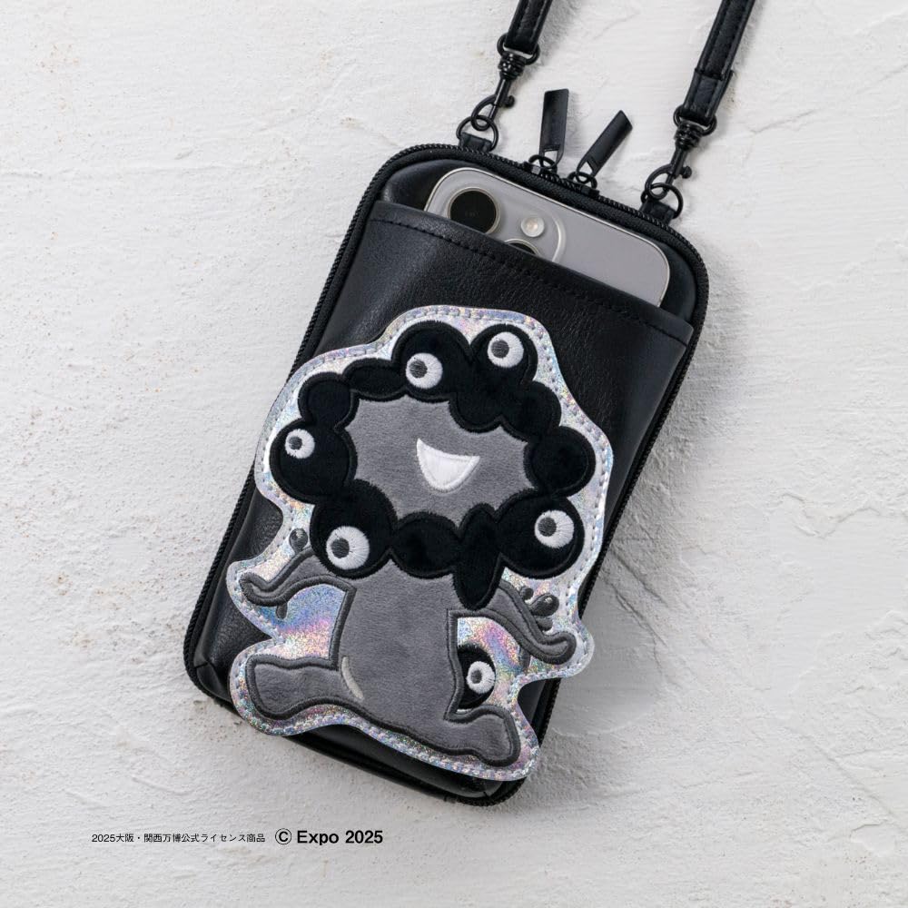黒ミャクミャク」スマホポシェット本日発売！ ガバっと開いて必需品も
