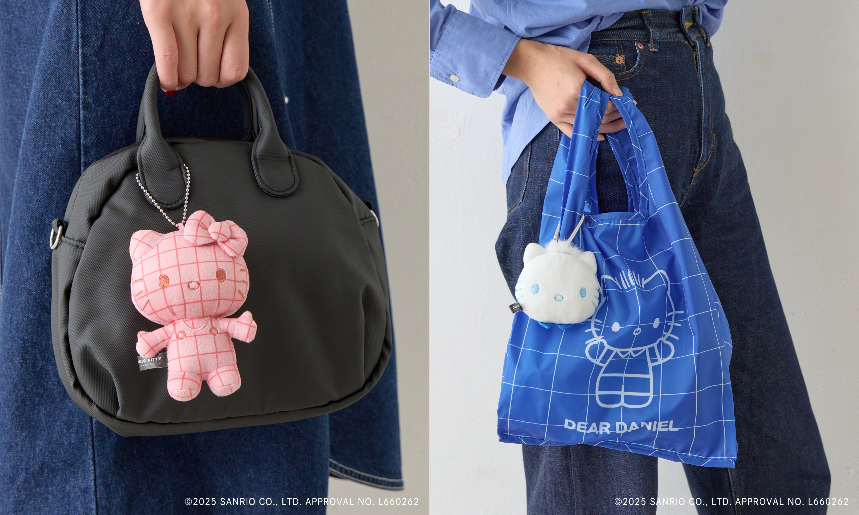 ハローキティ＆ダニエルの新作グッズ。マスコット/エコバッグ
