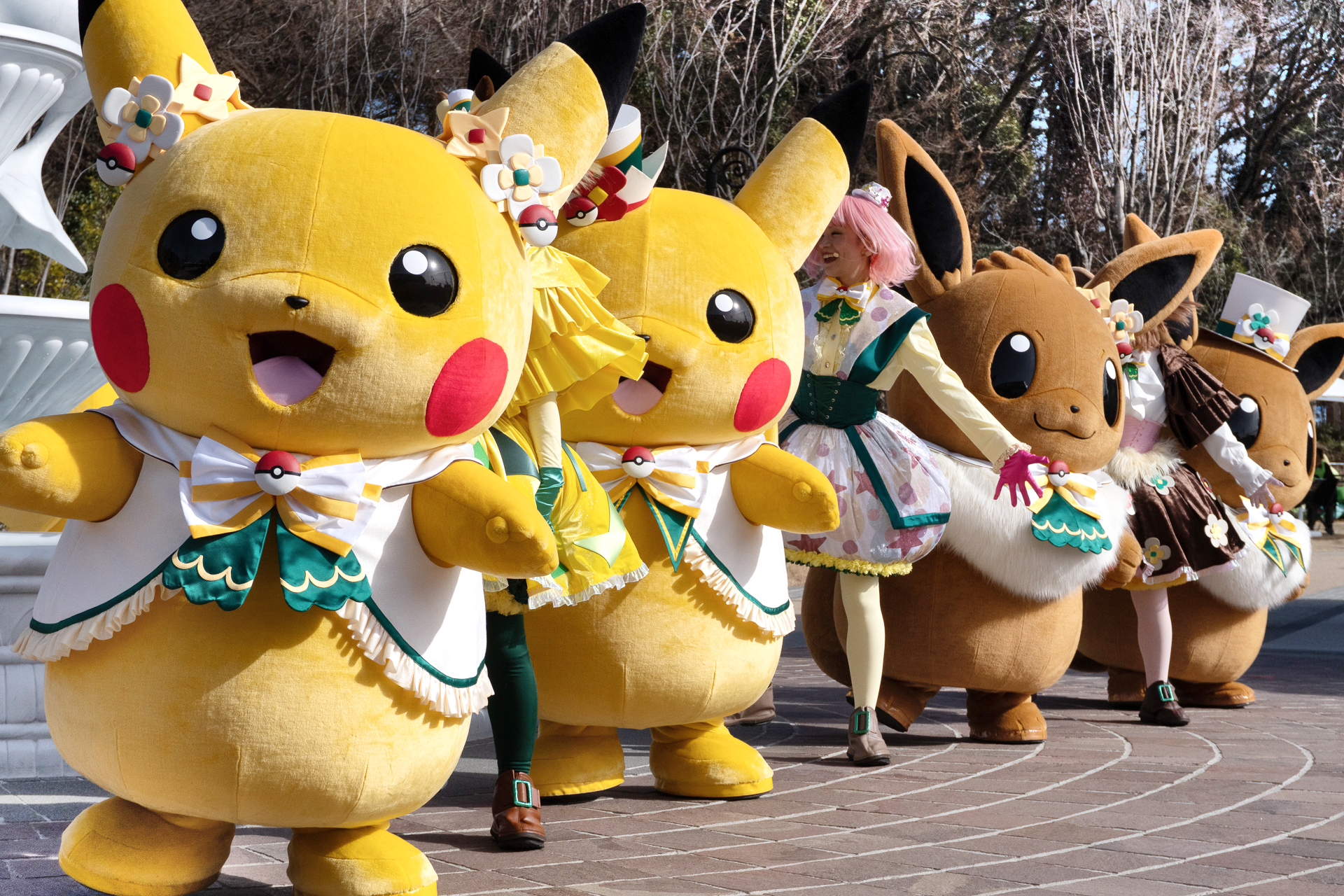 ピカチュウとイーブイが大行進！ いよいよ開業「ポケパーク カントー