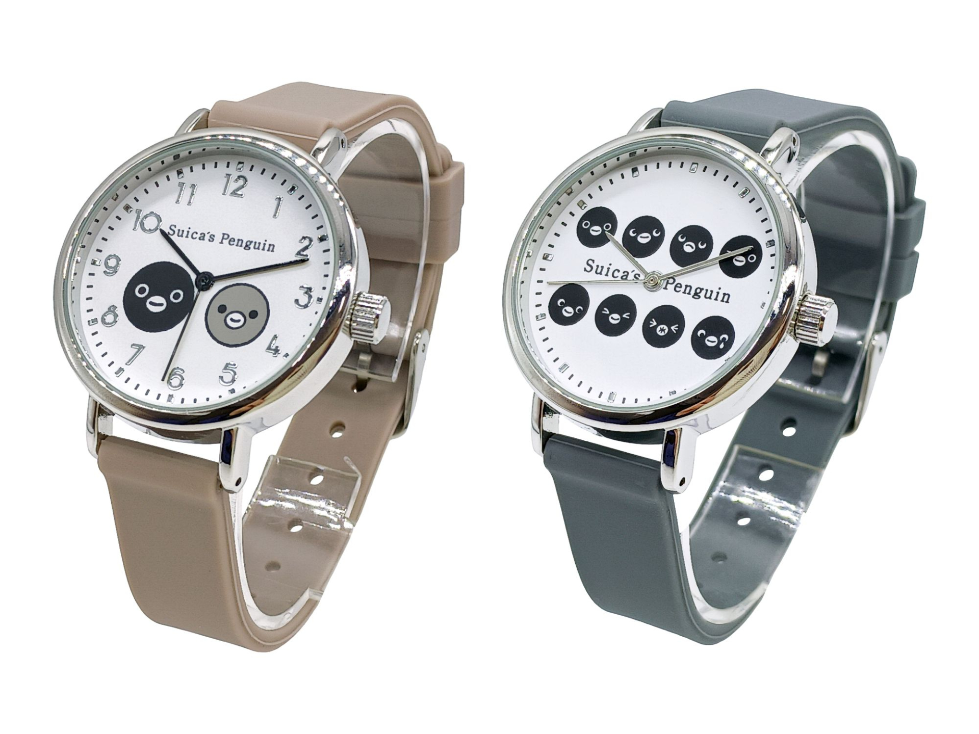 Suicaのペンギン ラバーウォッチ」数量限定。モカとグレーの2色展開