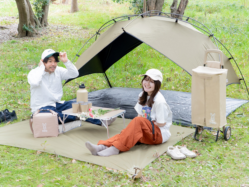 DOD、公園ピクニックアイテム。保冷バッグ/軽量折りたたみカート