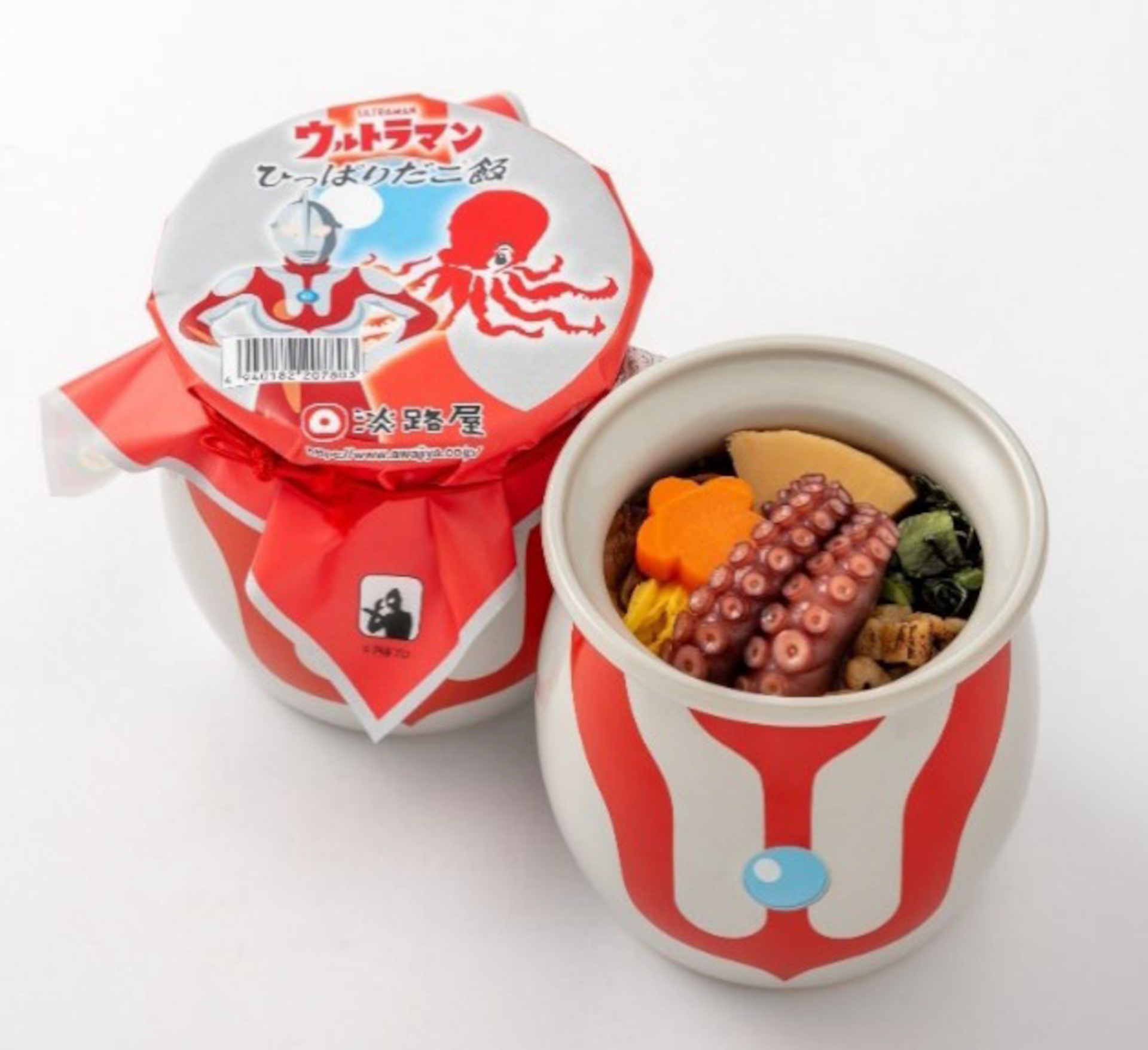 ひっぱりだこ飯　淡路屋　空容器　ミャクミャク&ウルトラマンセット 01.jpg