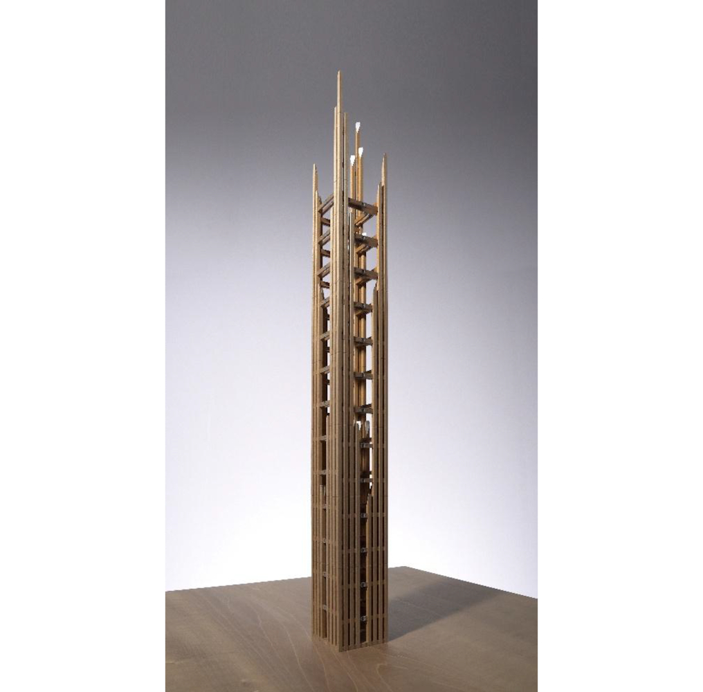 鹿島建設、園芸博のシンボルタワー「KAJIMA TREE」1/100模型を初公開