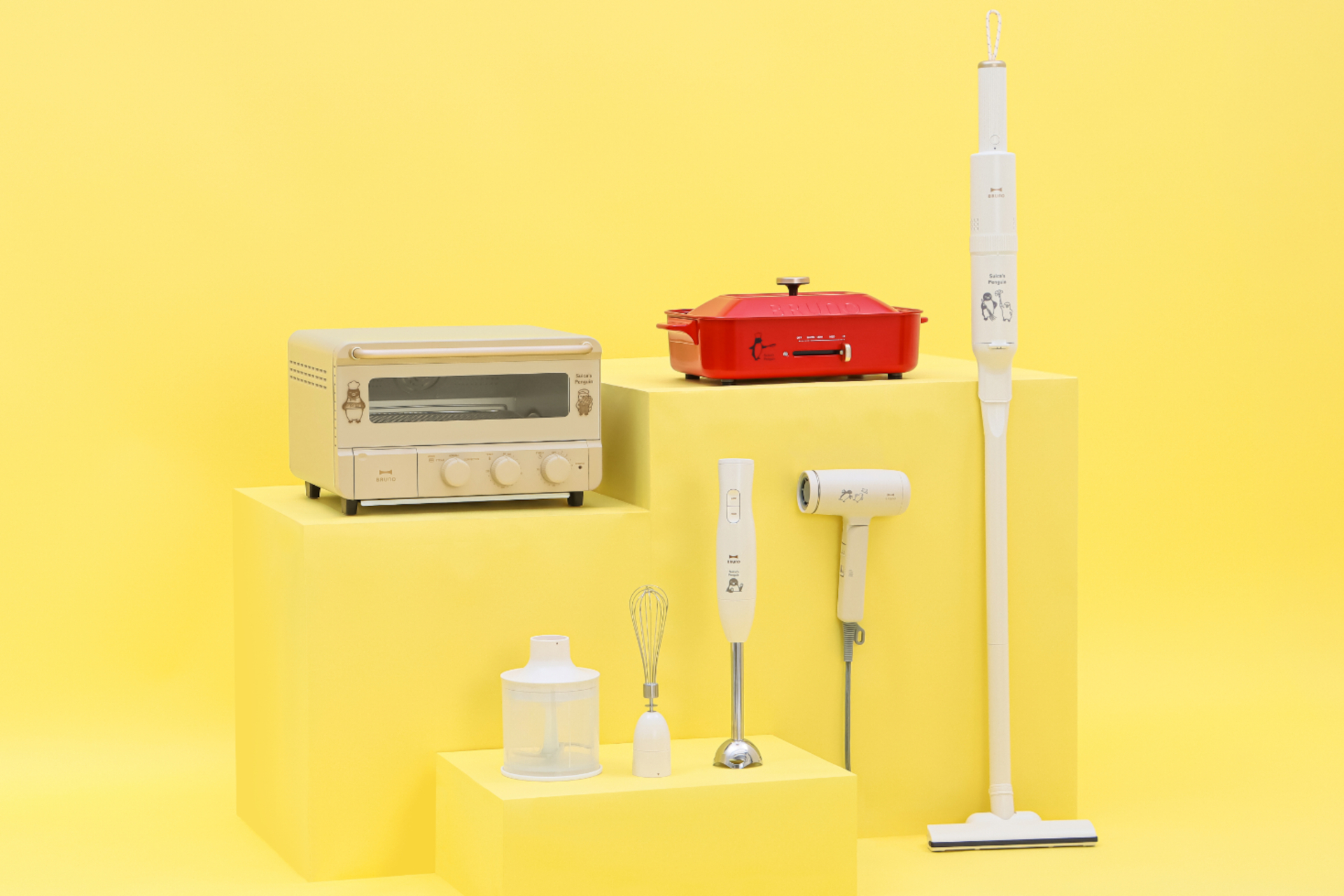 BRUNO×Suicaのペンギン、コラボ家電を限定発売。ドライヤー/スティック
