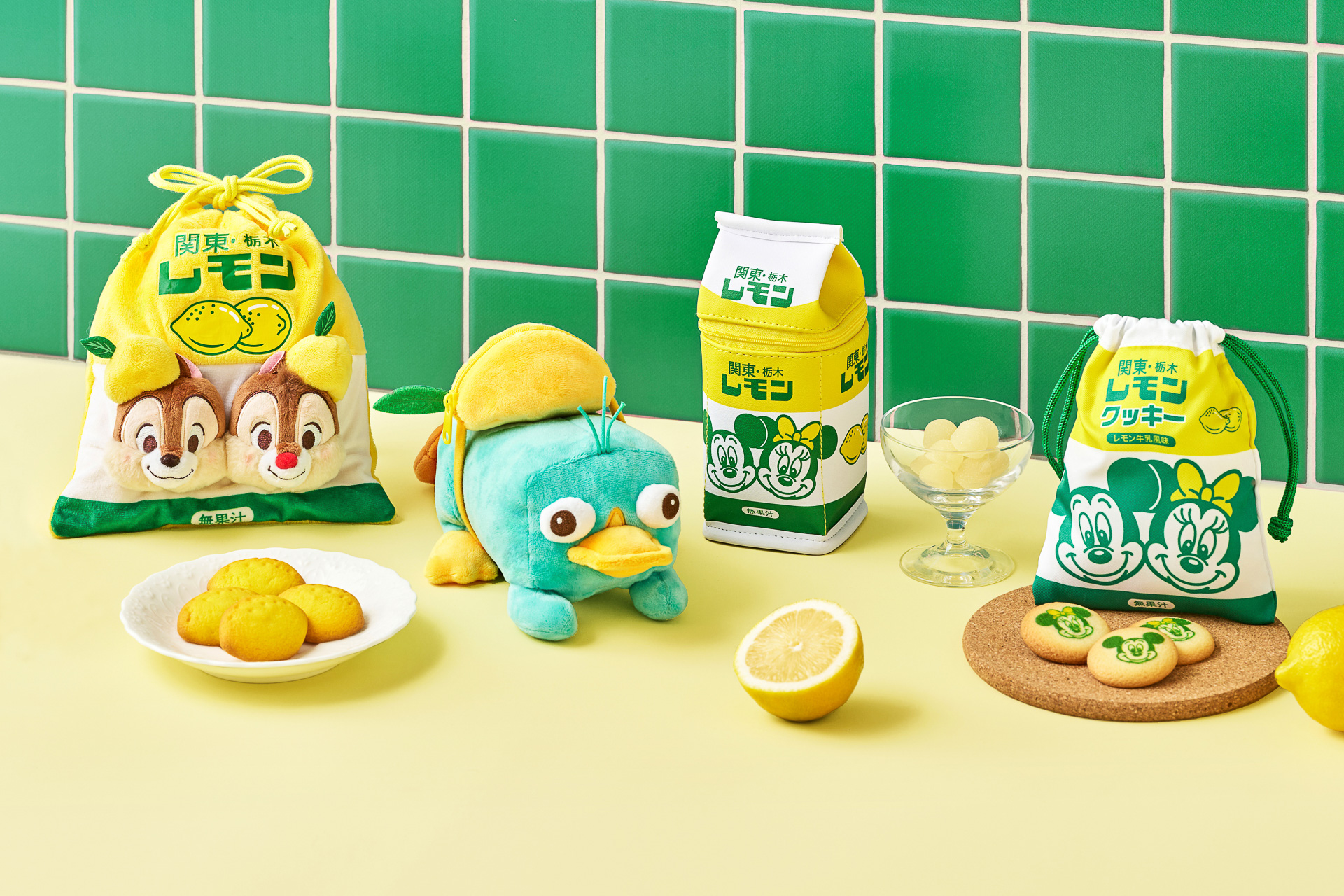 【レモン】エマルジョン付替２個とADローション付替２個 ディズニー×レモン牛乳再び！ 今年はカモノハシペリーのぬい