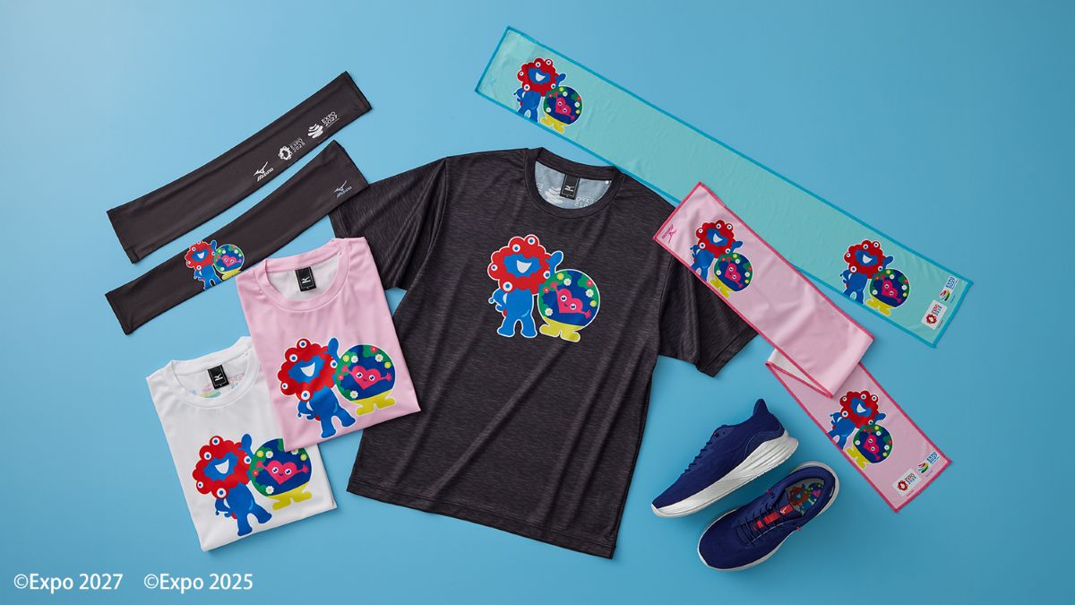 ミズノ×ミャクミャク×トゥンクトゥンク、Tシャツやドライタオル