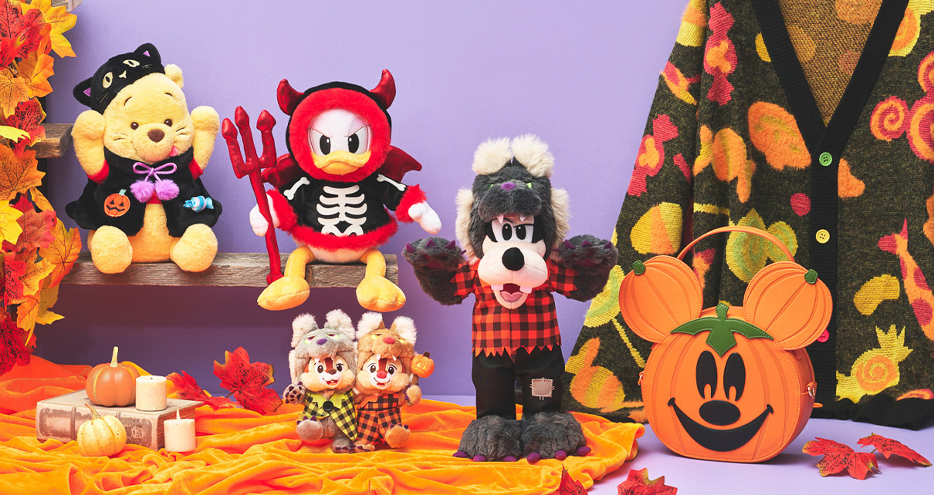 ディズニーストア スティッチ ハロウィン クロネコ ぬいぐるみ ディズニーストア、ハロウィーンの新グッズ発売。かぼちゃパンツの