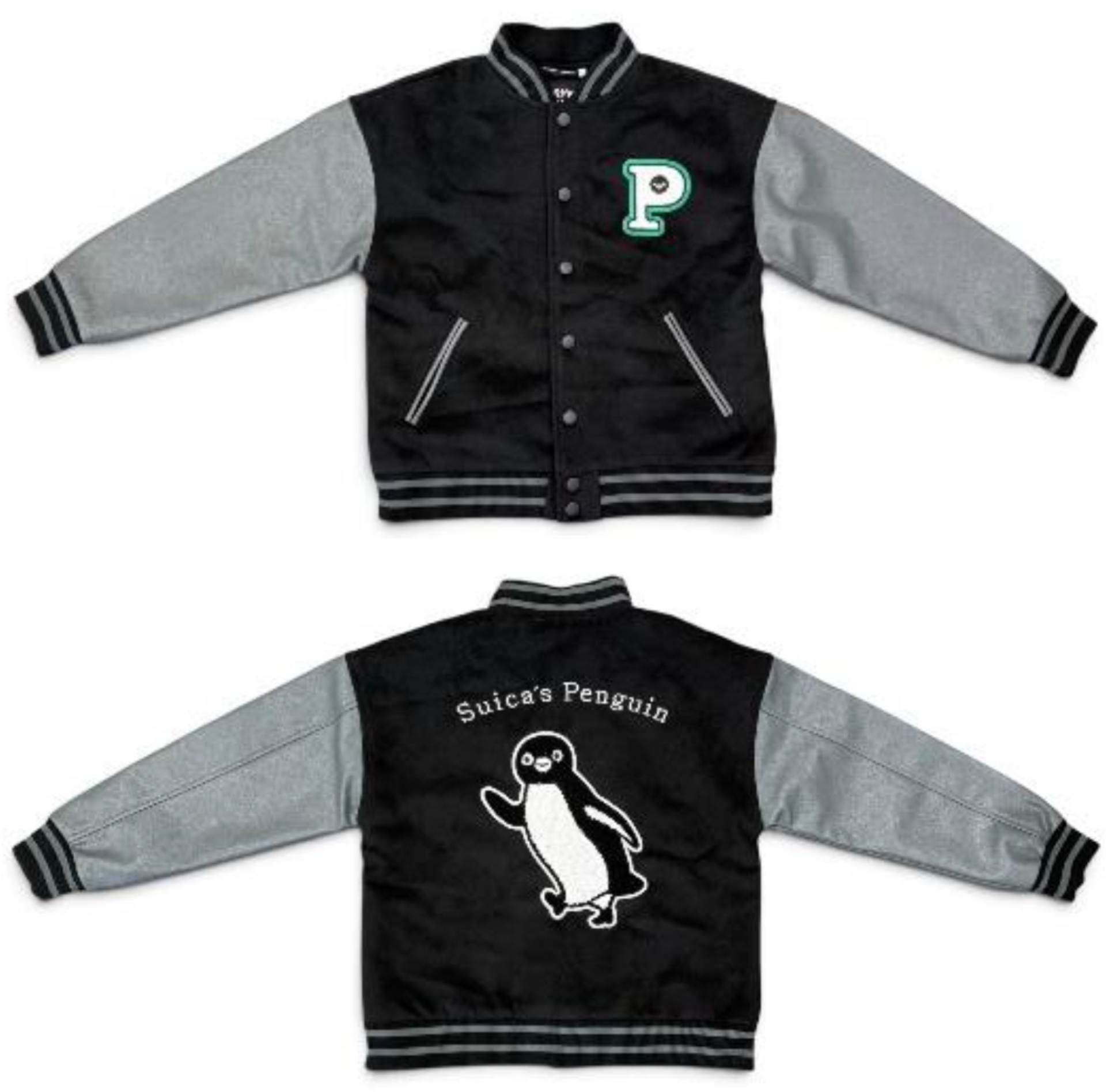 「Suicaのペンギン」スタジャン予約販売。胸元にPマーク、背中はサガラ刺繍で存在感たっぷりに